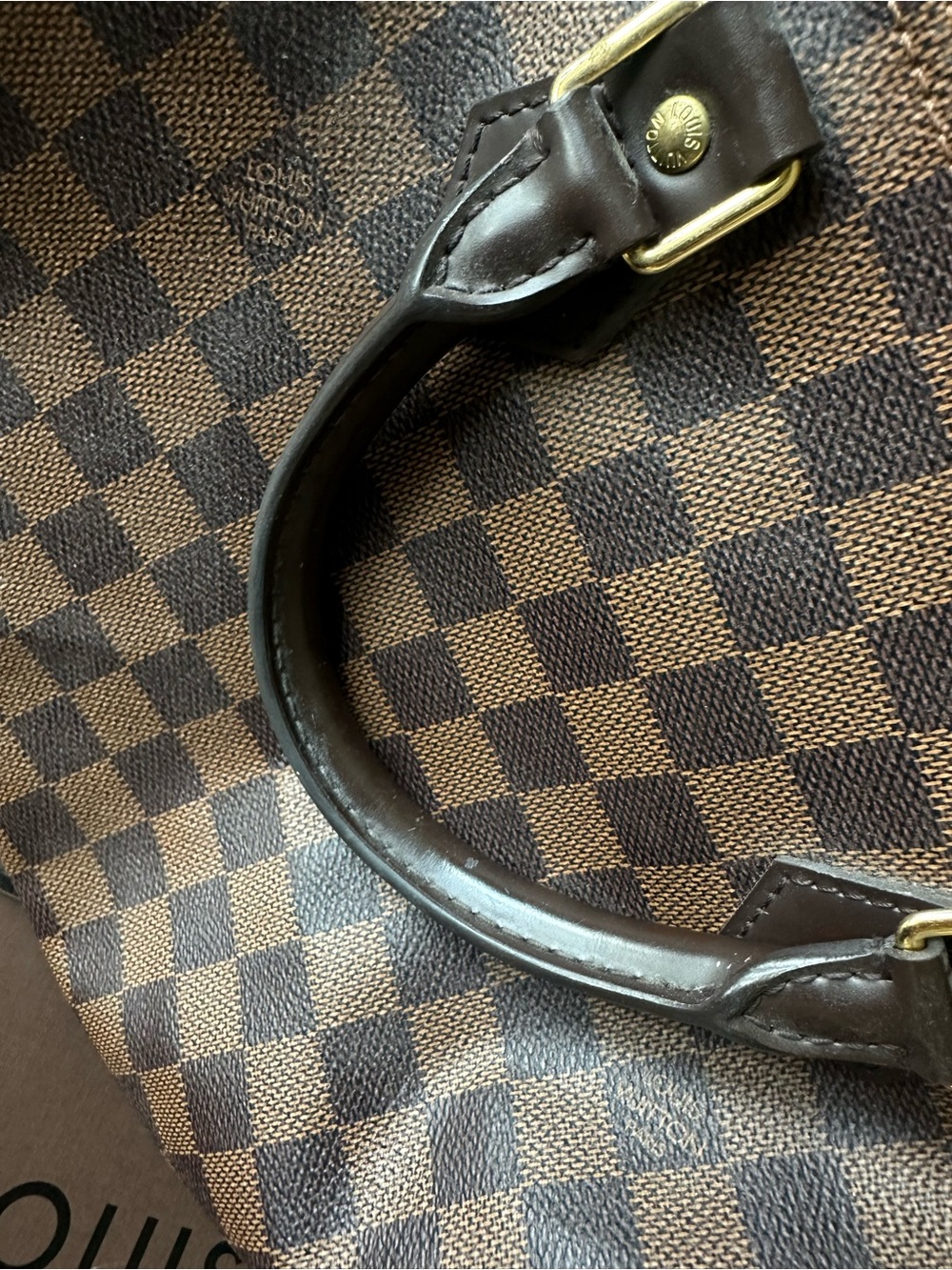 REPOSTED Authentic Louis Vuitton Brown Damier Ebene Speedy 30 Top Handle Handbag - Picture 7 of 16